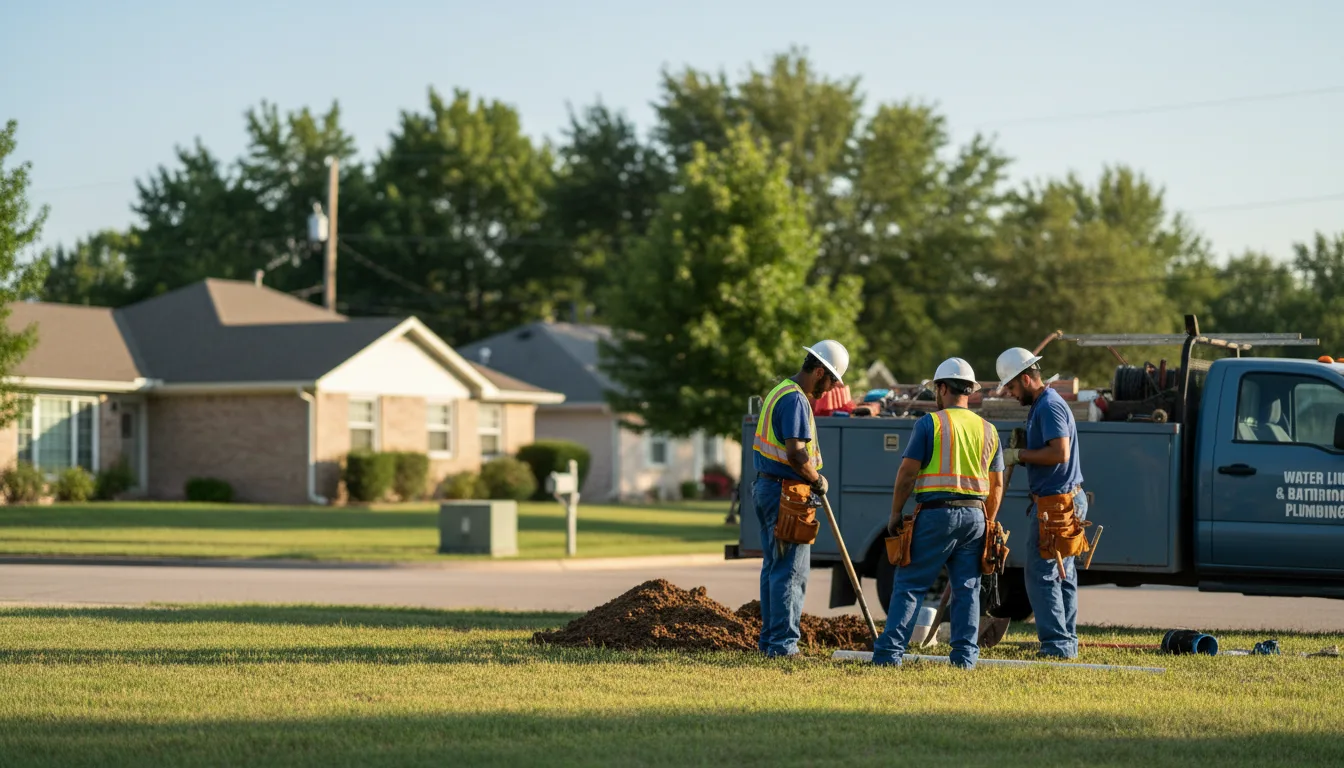 Residential water line and bathroom plumbing service in Lowry, MN
